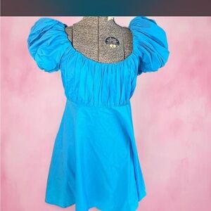 Abercrombie & Fitch Bright blue plus sleeve dress